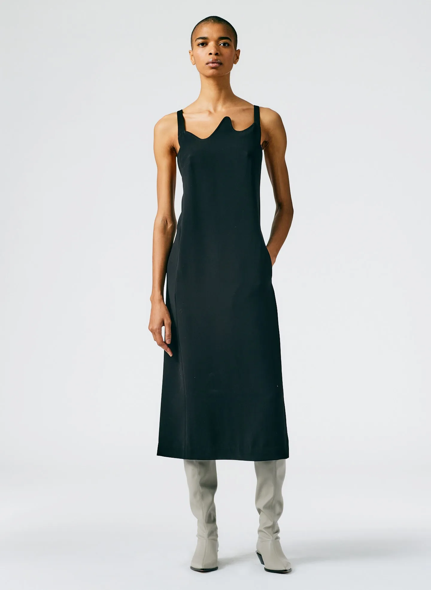 Fluid Drape Squiggly Dress