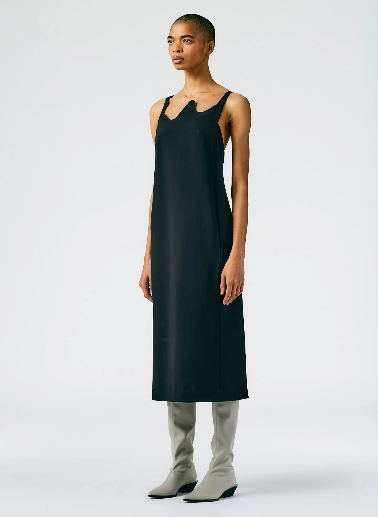 Fluid Drape Squiggly Dress