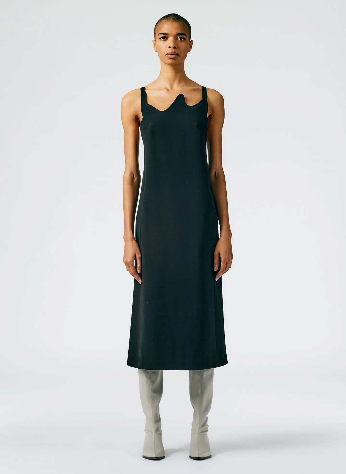 Fluid Drape Squiggly Dress