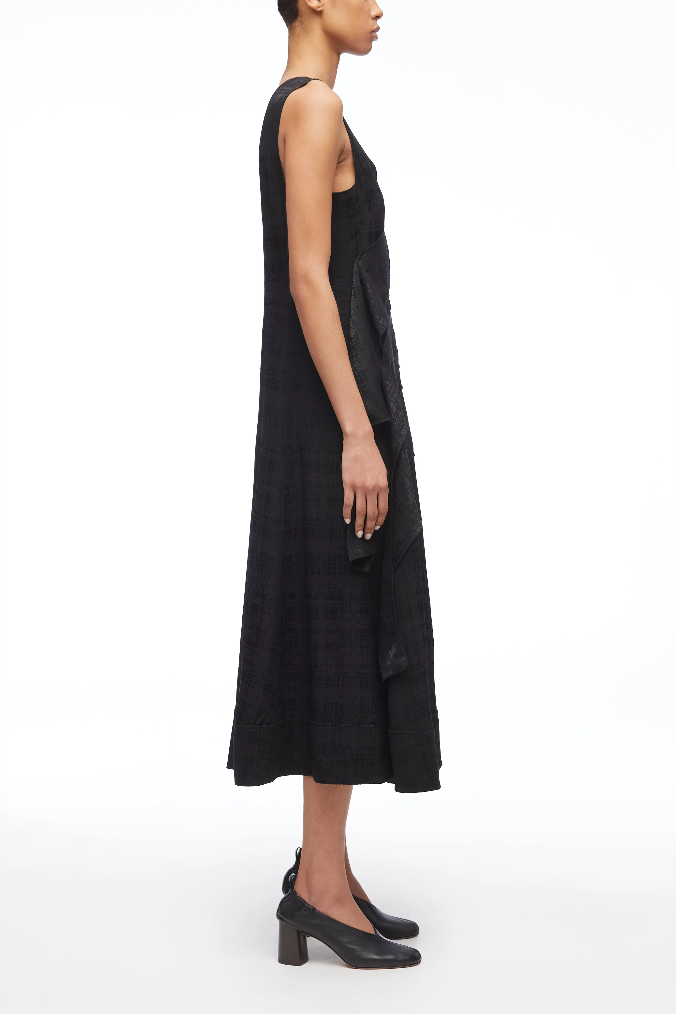 Fluid Plaid Viscose Dress