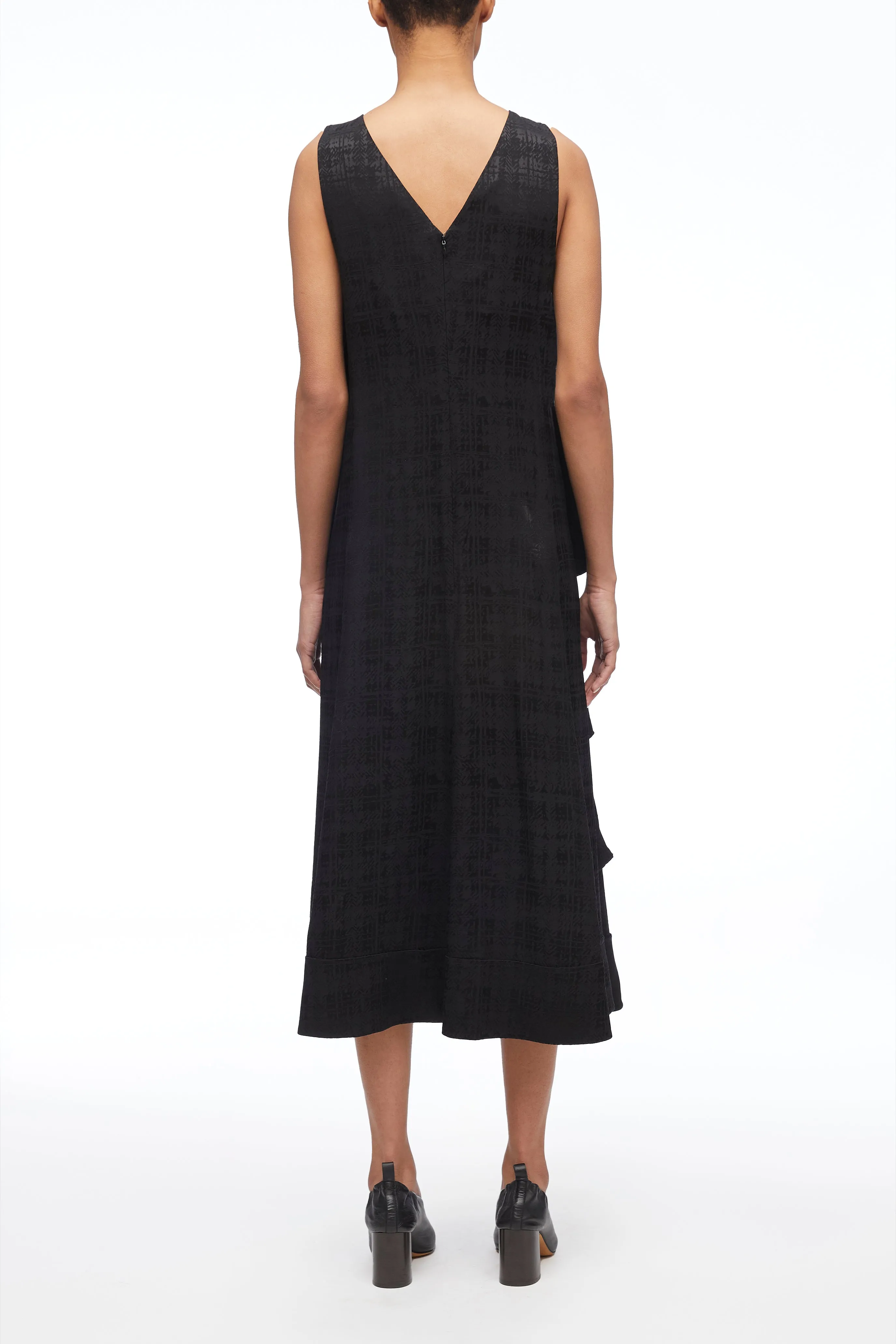 Fluid Plaid Viscose Dress