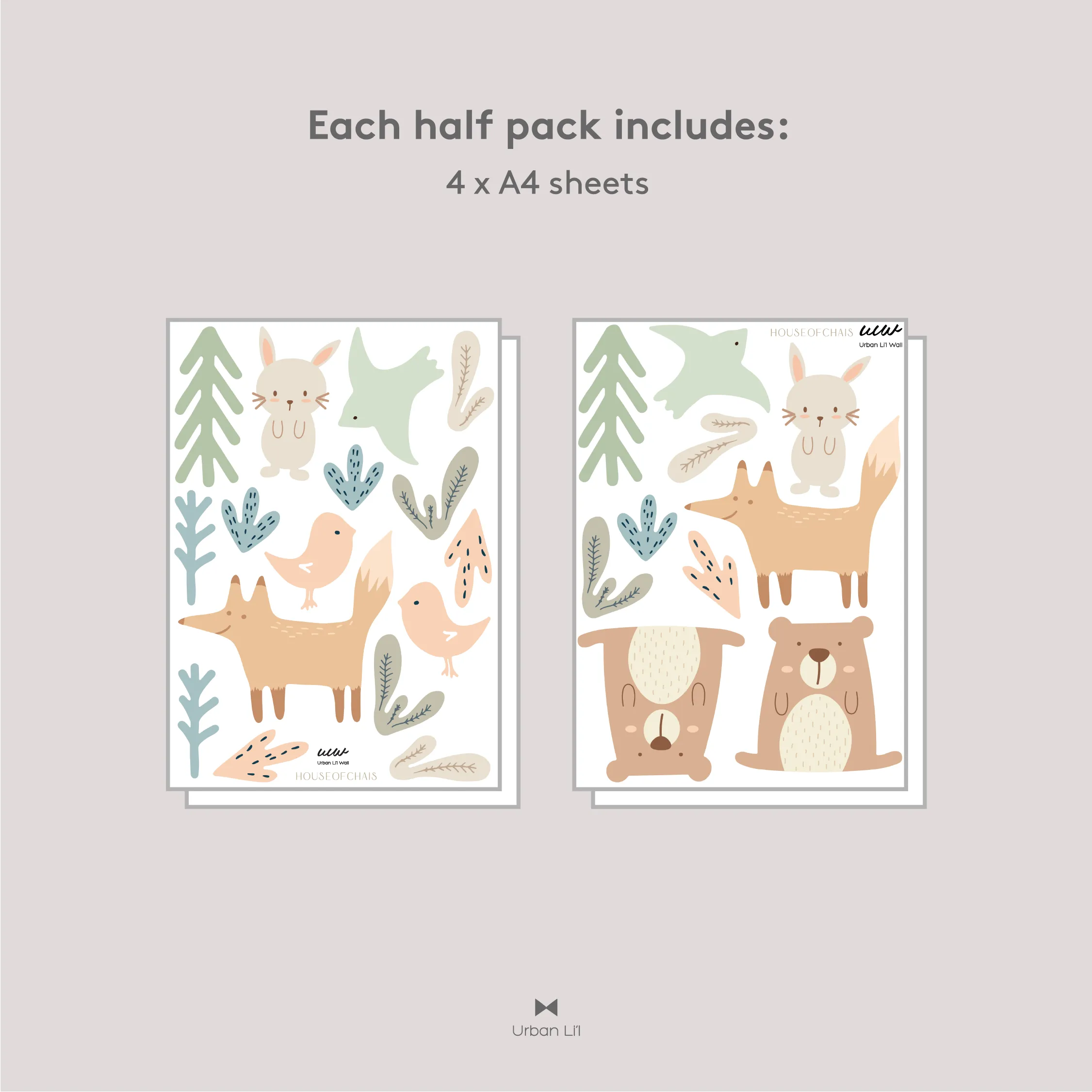 Forest Friends Fabric Decal by Houseofchais x Urban Li'l