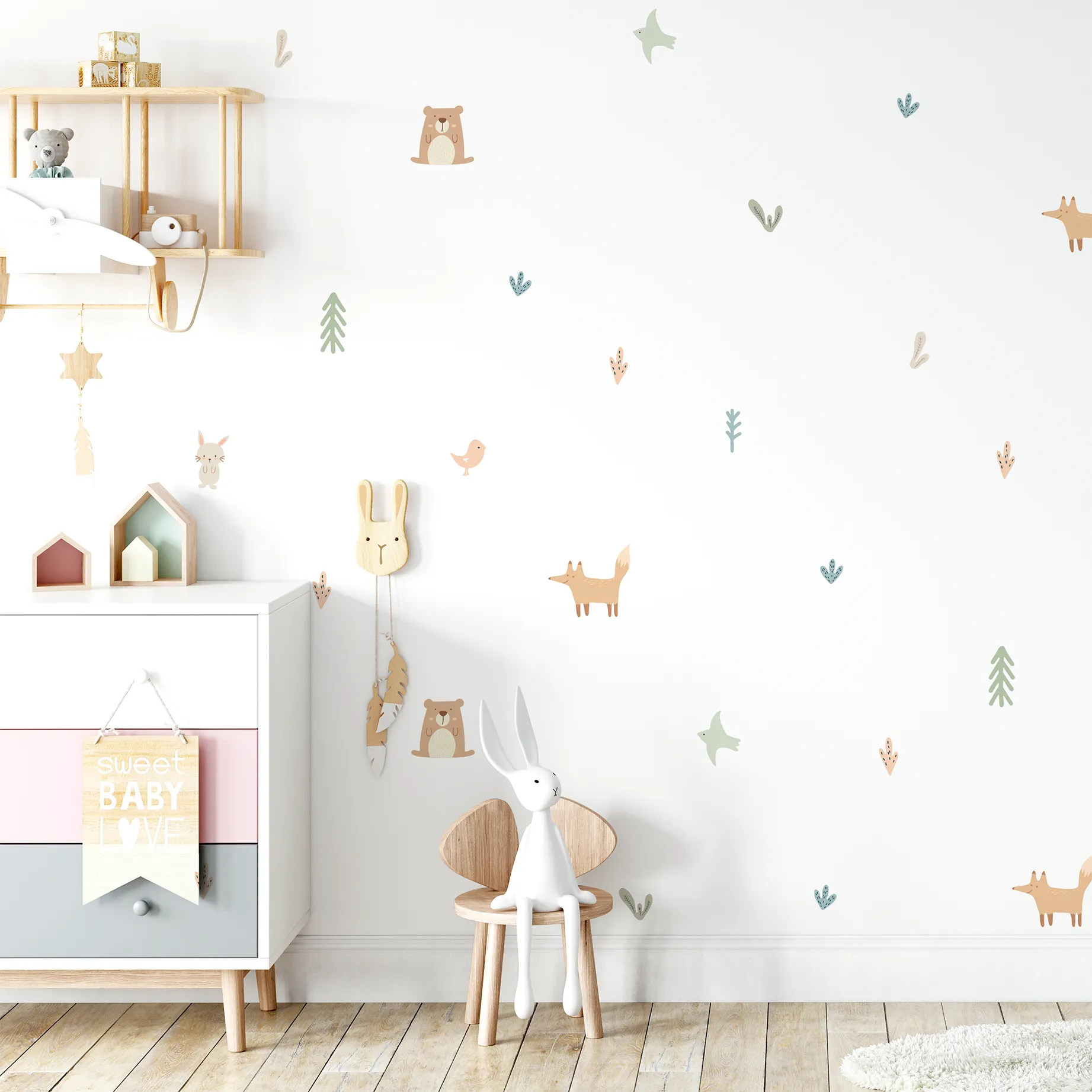 Forest Friends Fabric Decal by Houseofchais x Urban Li'l