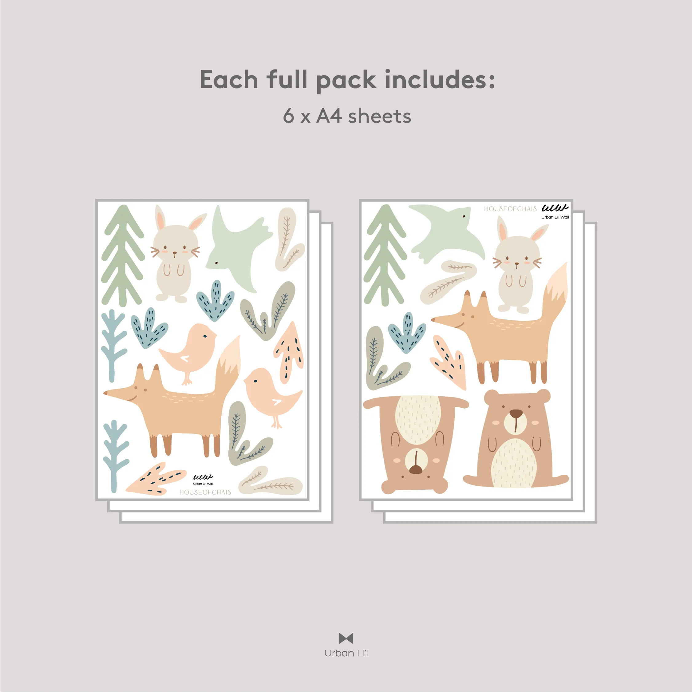 Forest Friends Fabric Decal by Houseofchais x Urban Li'l