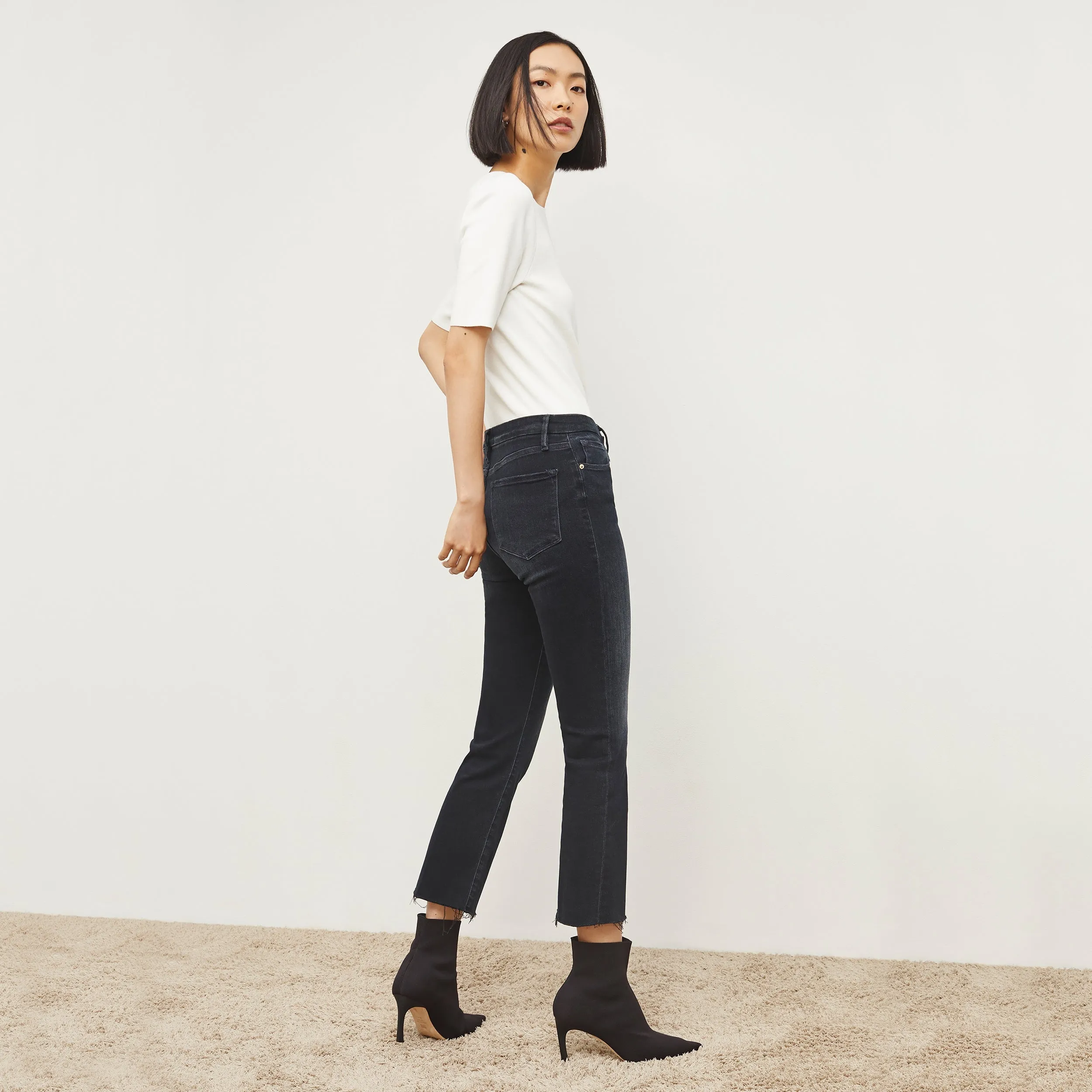 Frame Denim Le Crop Slim Bootcut Raw Edge Jean :: Marcella