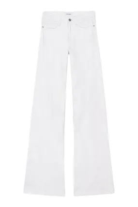 Frame Denim Le Slim Palazzo in White