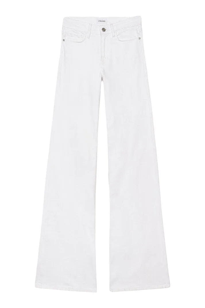 Frame Denim Le Slim Palazzo in White