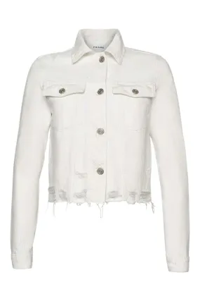 Frame Denim Le Vintage Jacket in White Rips