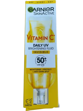 Garnier SkinActive Yellow Vitamin C Daily UV Brightening Fluid Invisible SPF 50  40ml