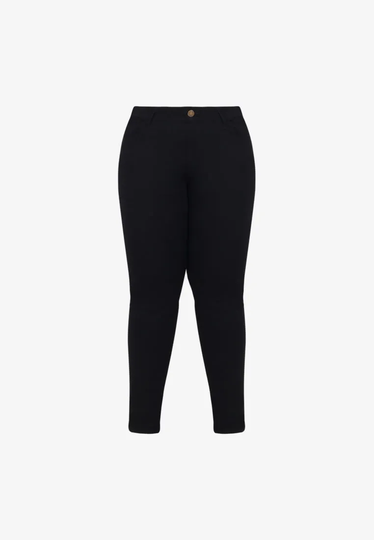 Ginnie Slim-fit Stretch Pants - Black