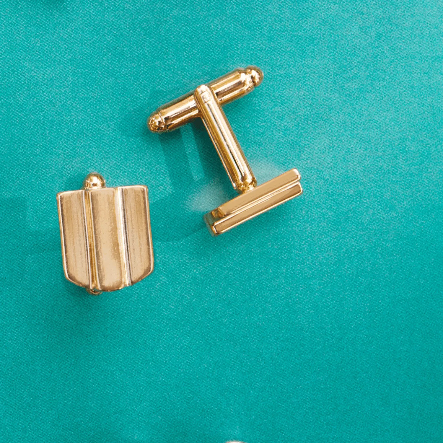 gold layered dome cufflinks