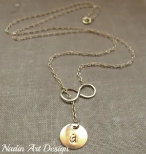 Gold Layered Necklace with Initial Charm