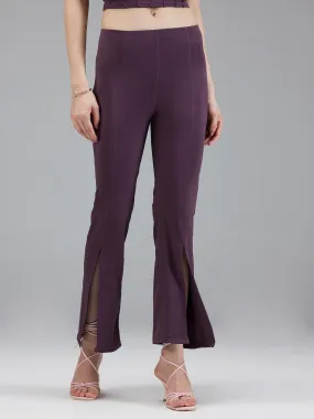 Grape Retro Flare Pants