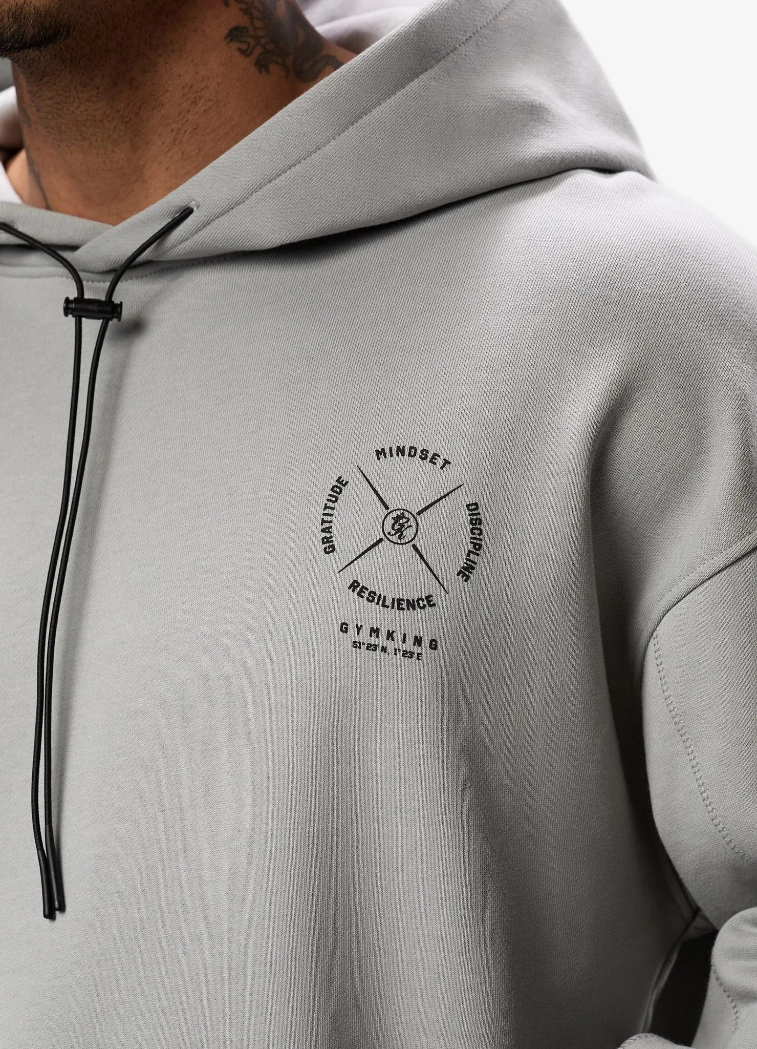 Gym King Compass Hood - Urban Grey