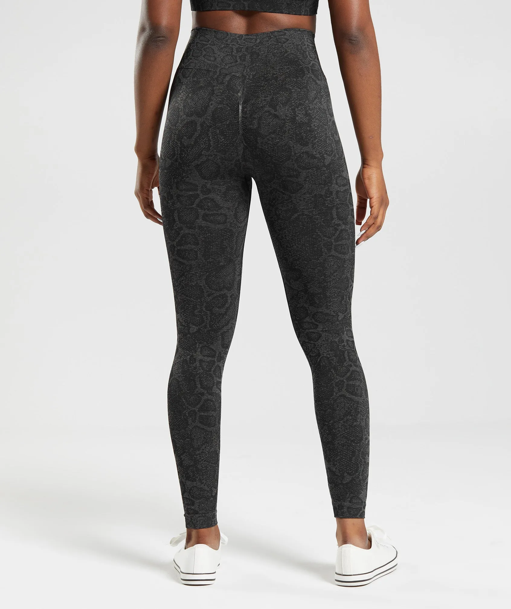 Gymshark Adapt Animal Seamless Leggings - Urban Grey/Black