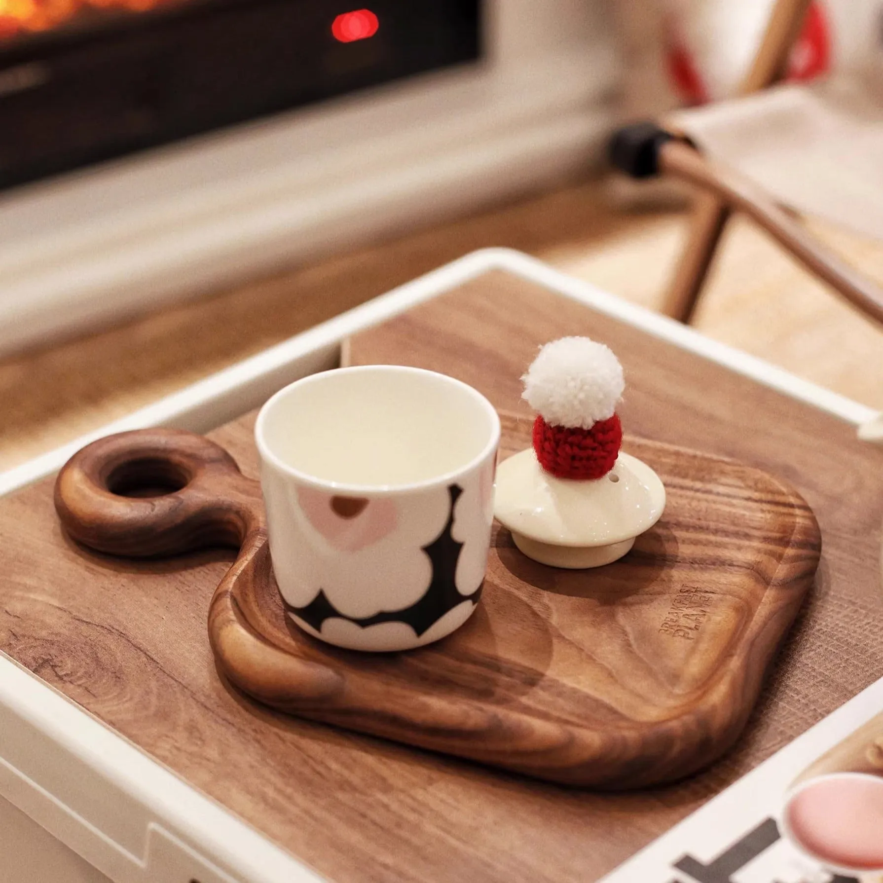 Hand Made Rustic Wooden Serving Board - Square