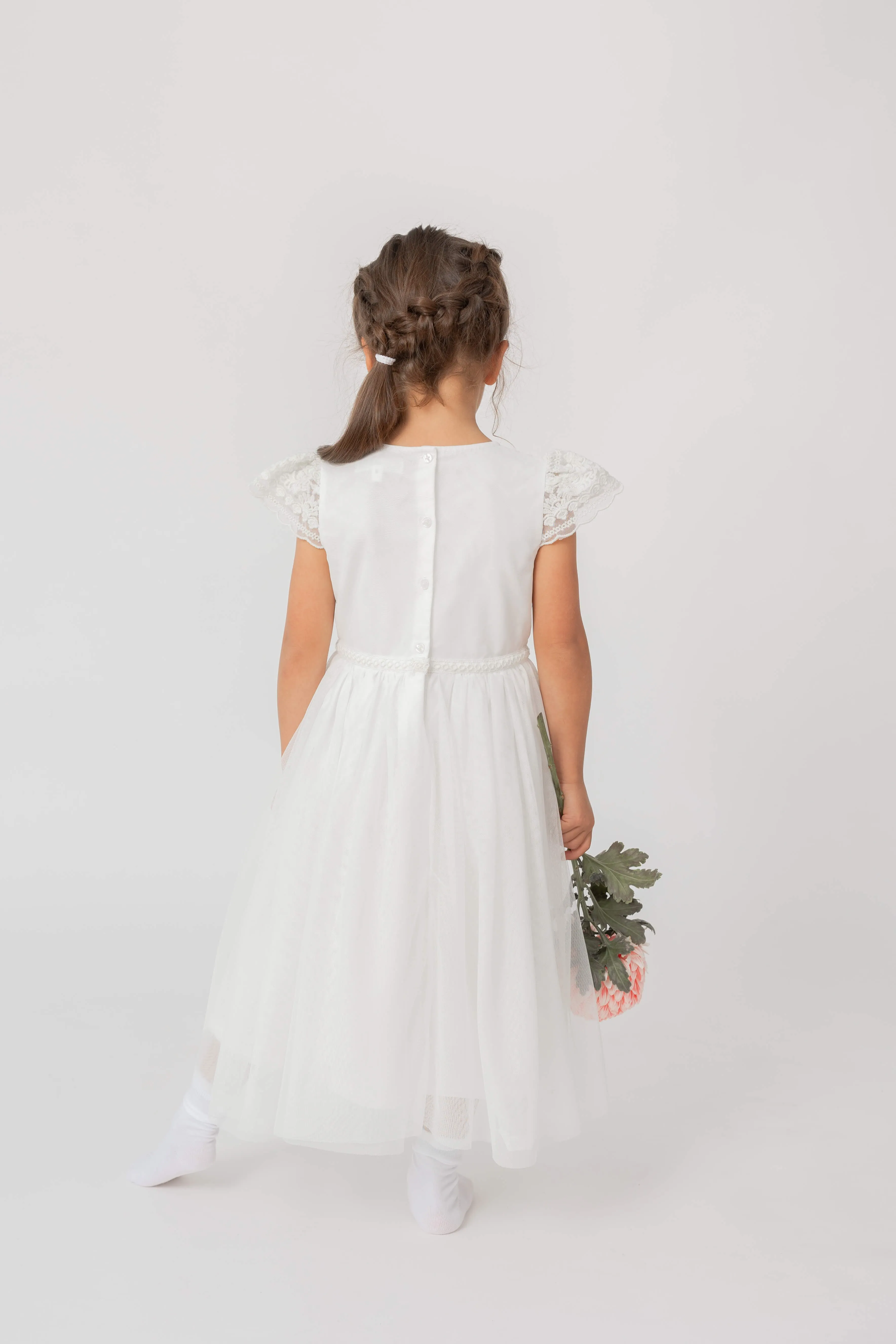 Hannah - church dress with delicate lace