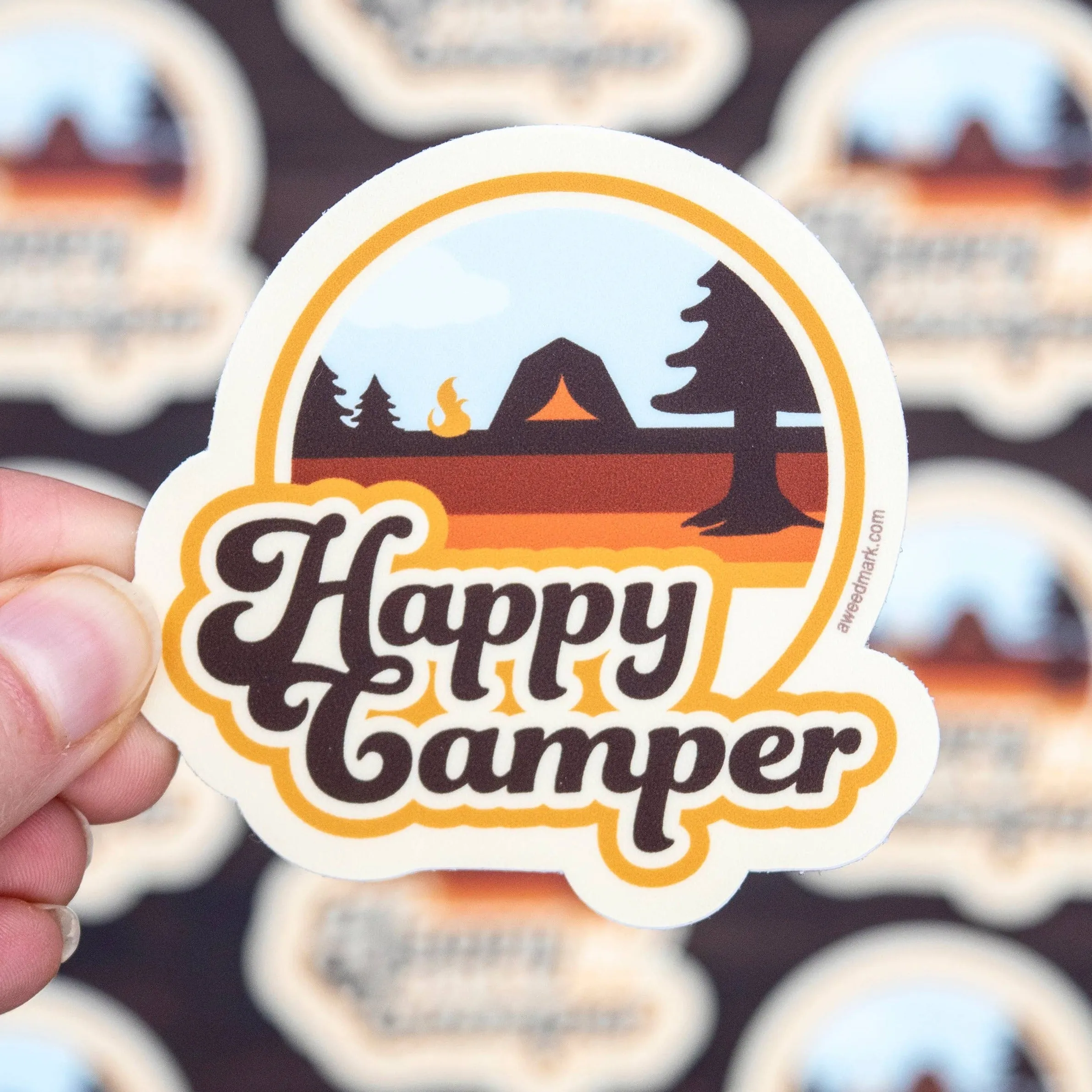 Happy Camper Retro | Sticker