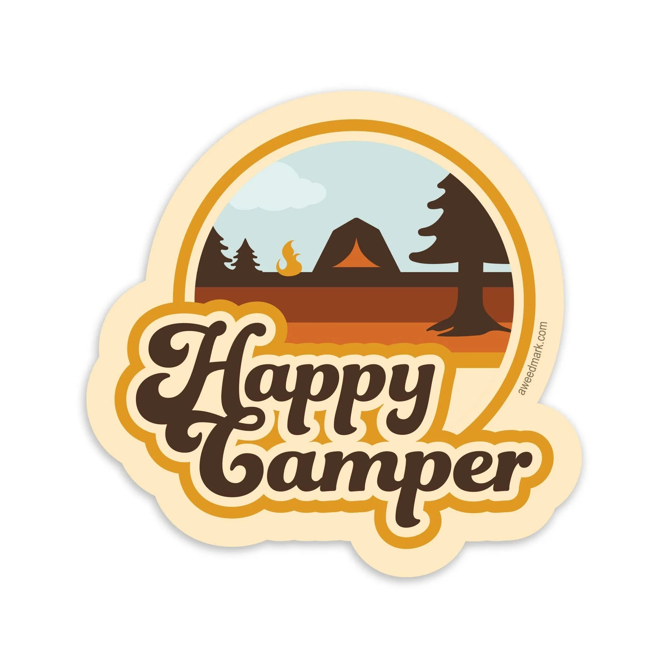 Happy Camper Retro | Sticker