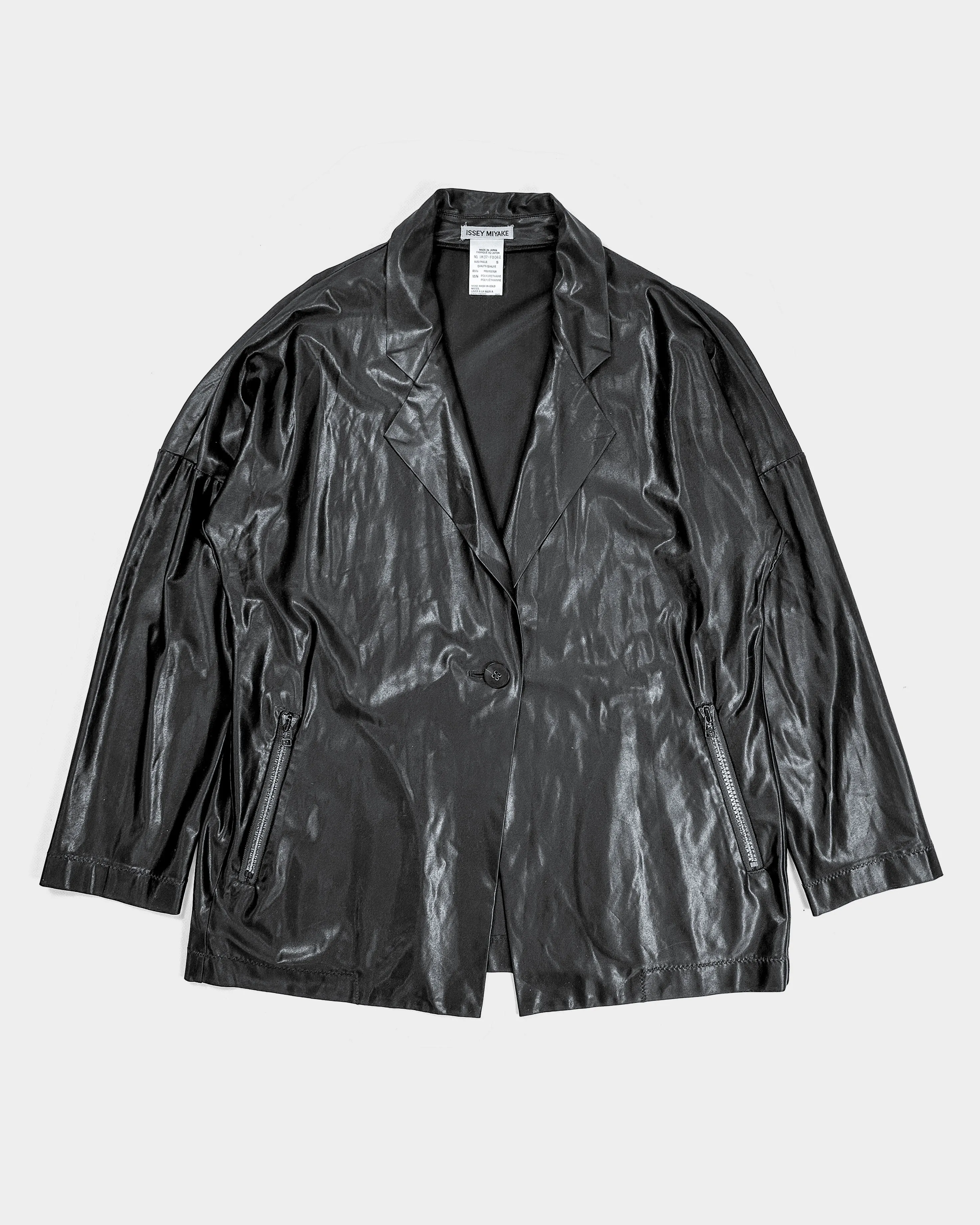 Issey Miyake Fluid Tanned Black Jacket 1990's