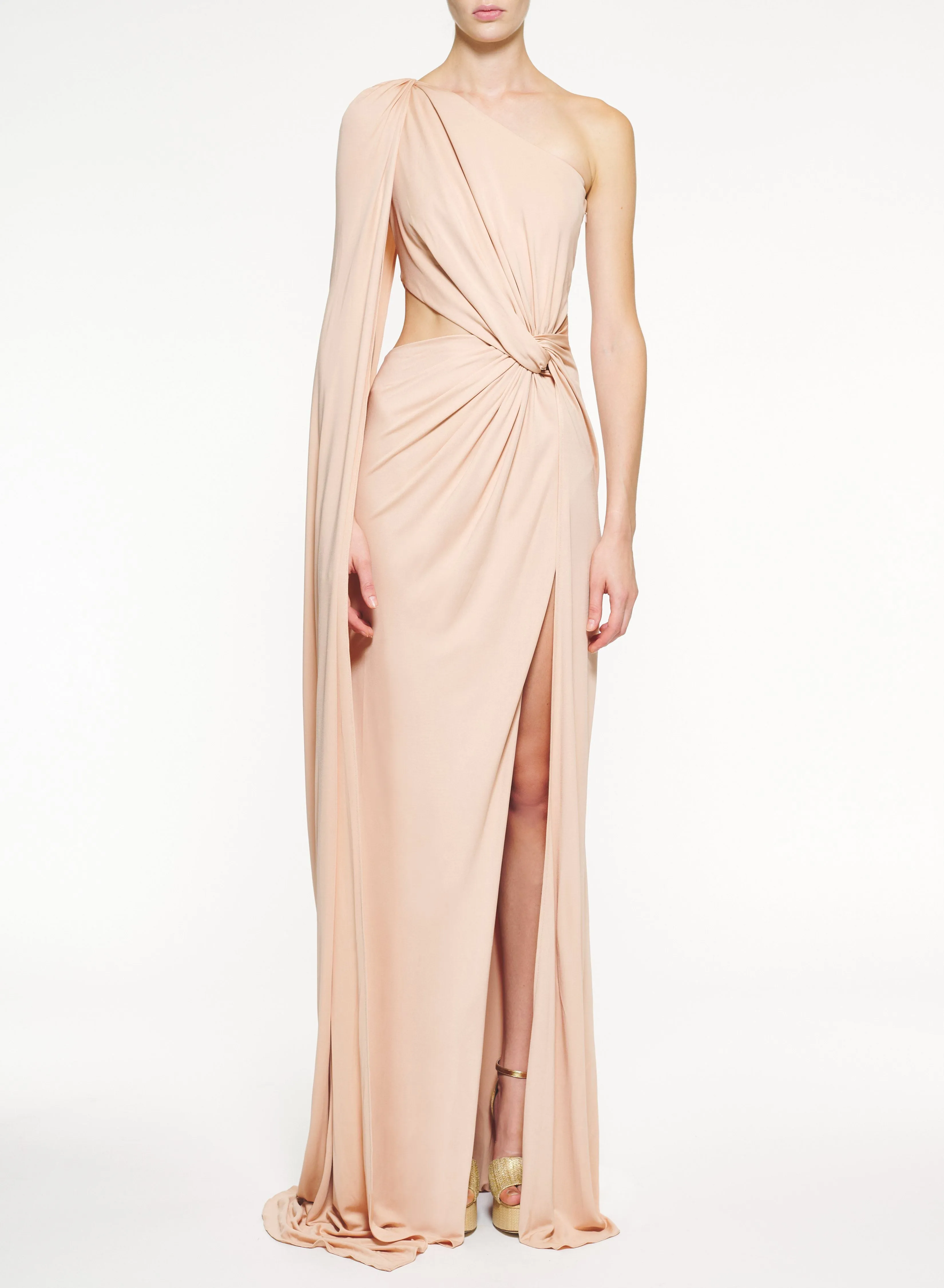 Jersey Fluid One-Shoulder Dress