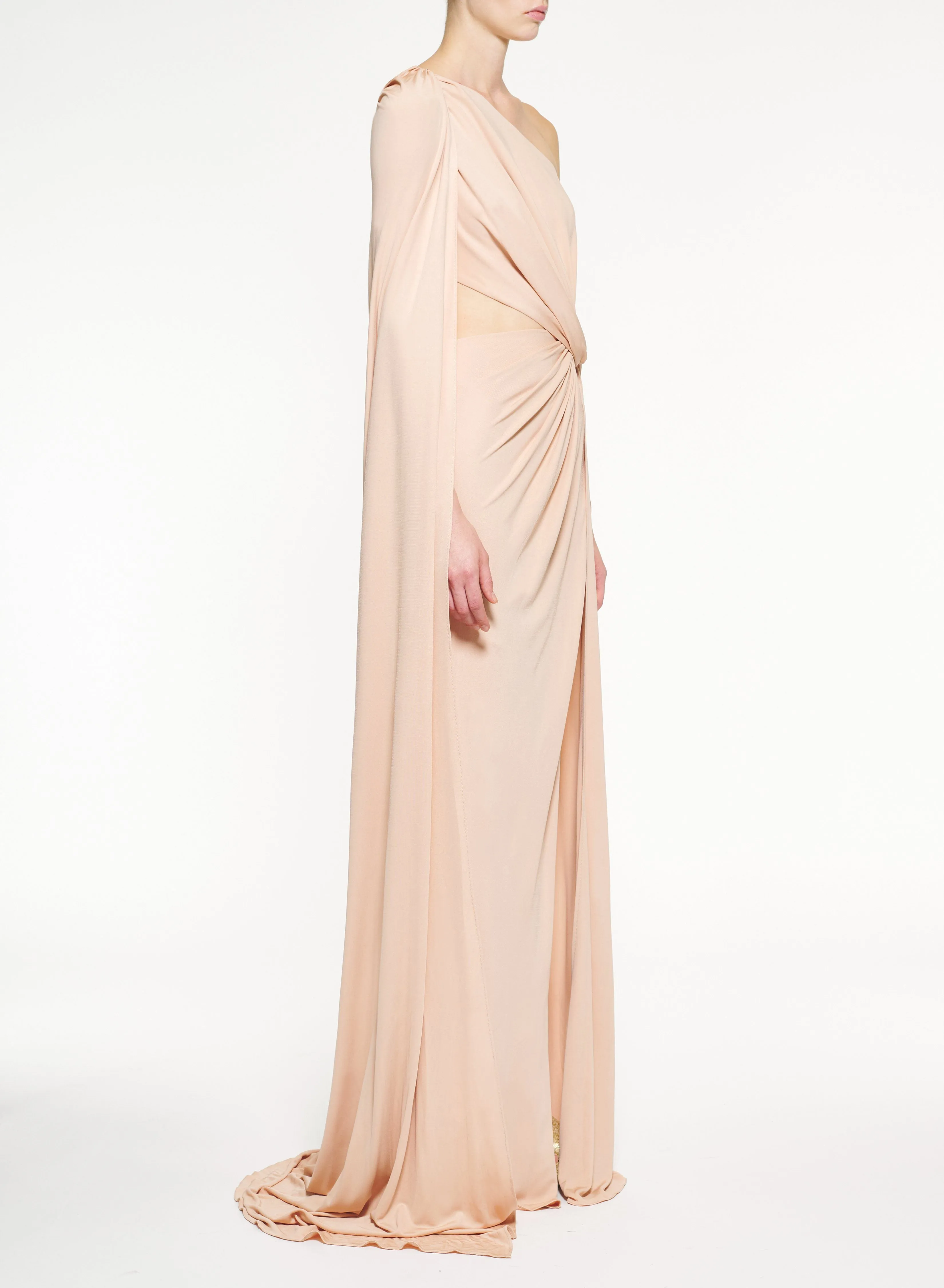 Jersey Fluid One-Shoulder Dress