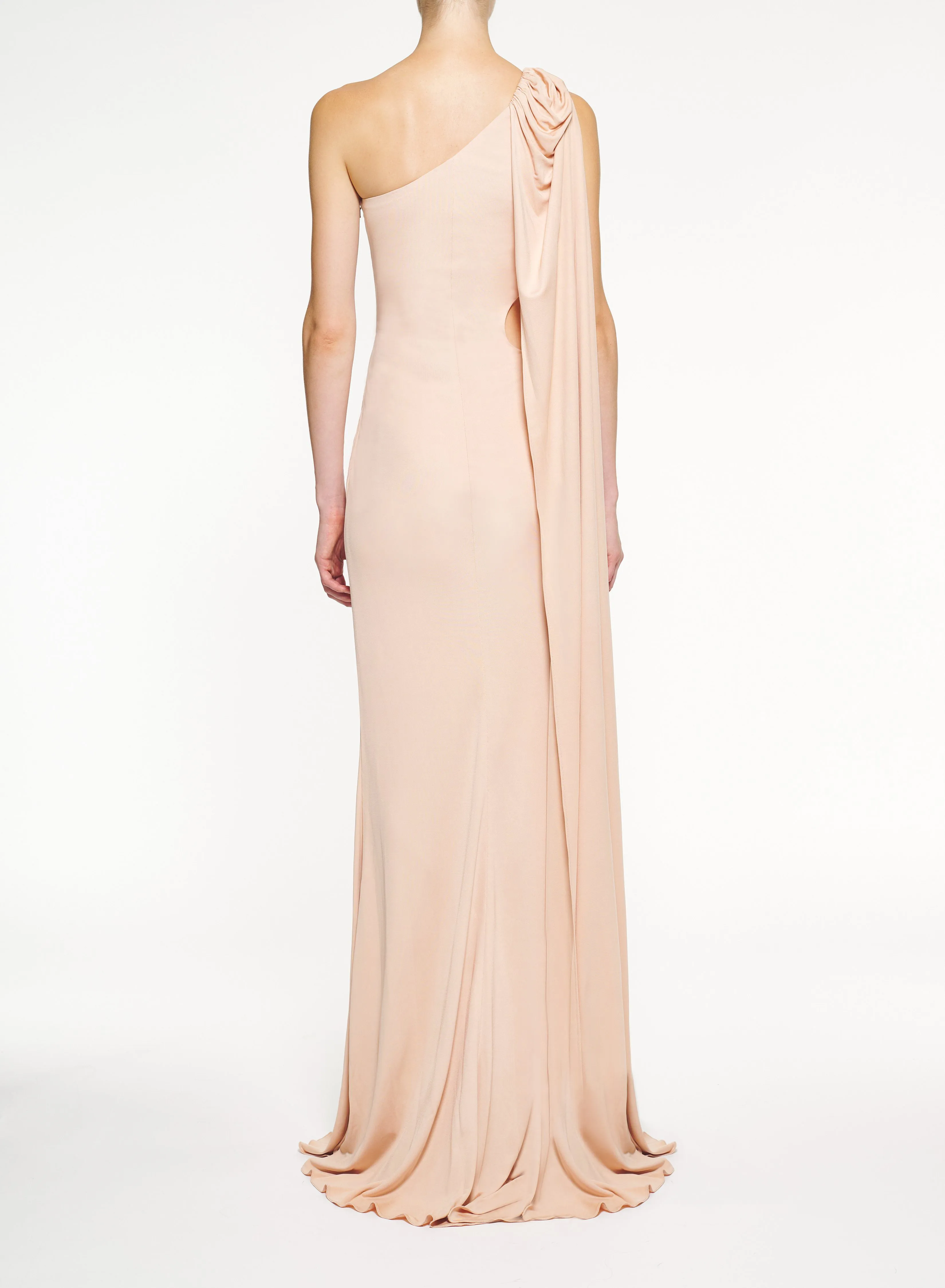 Jersey Fluid One-Shoulder Dress