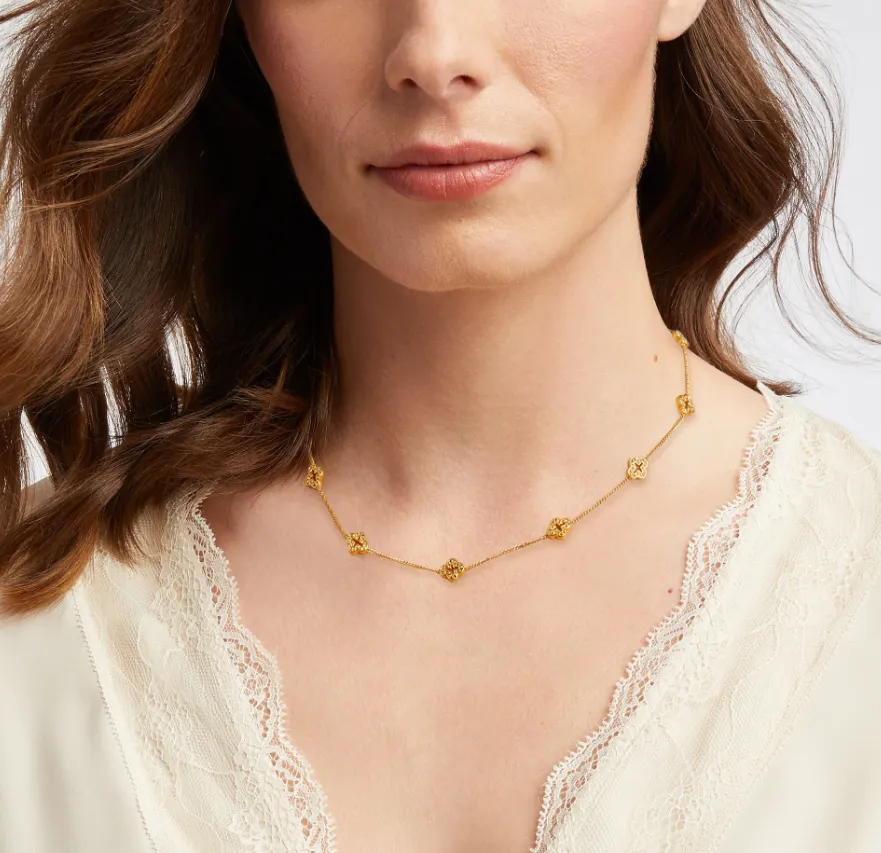 Julie Vos Florentine Demi Delicate Station Necklace