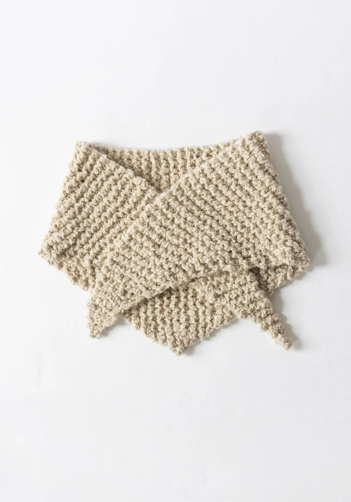 Knitted Safron Scarf in Natural