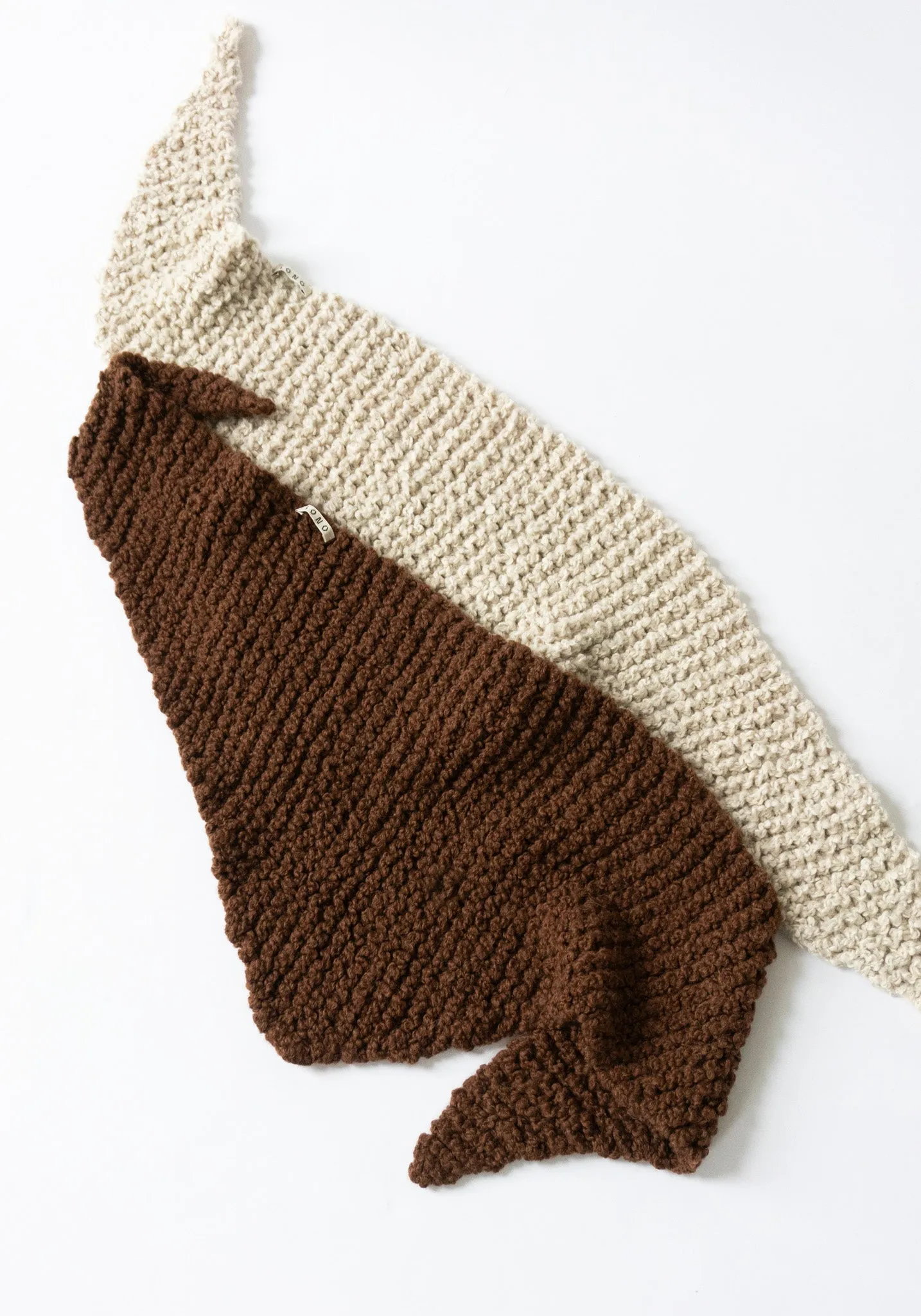 Knitted Safron Scarf in Natural