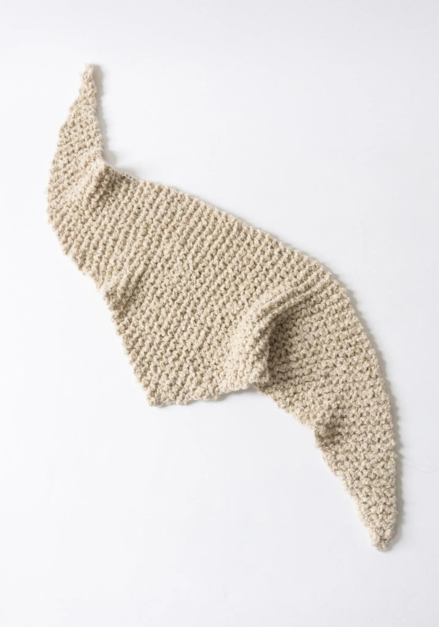 Knitted Safron Scarf in Natural