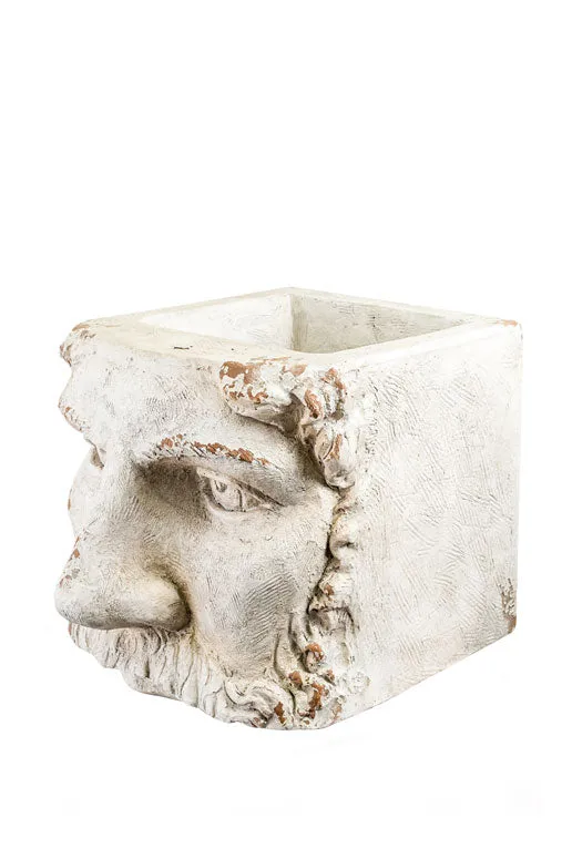 Large Rustic Stone Effect Classical Face Planter