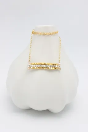 Layered Gold Bar Necklace