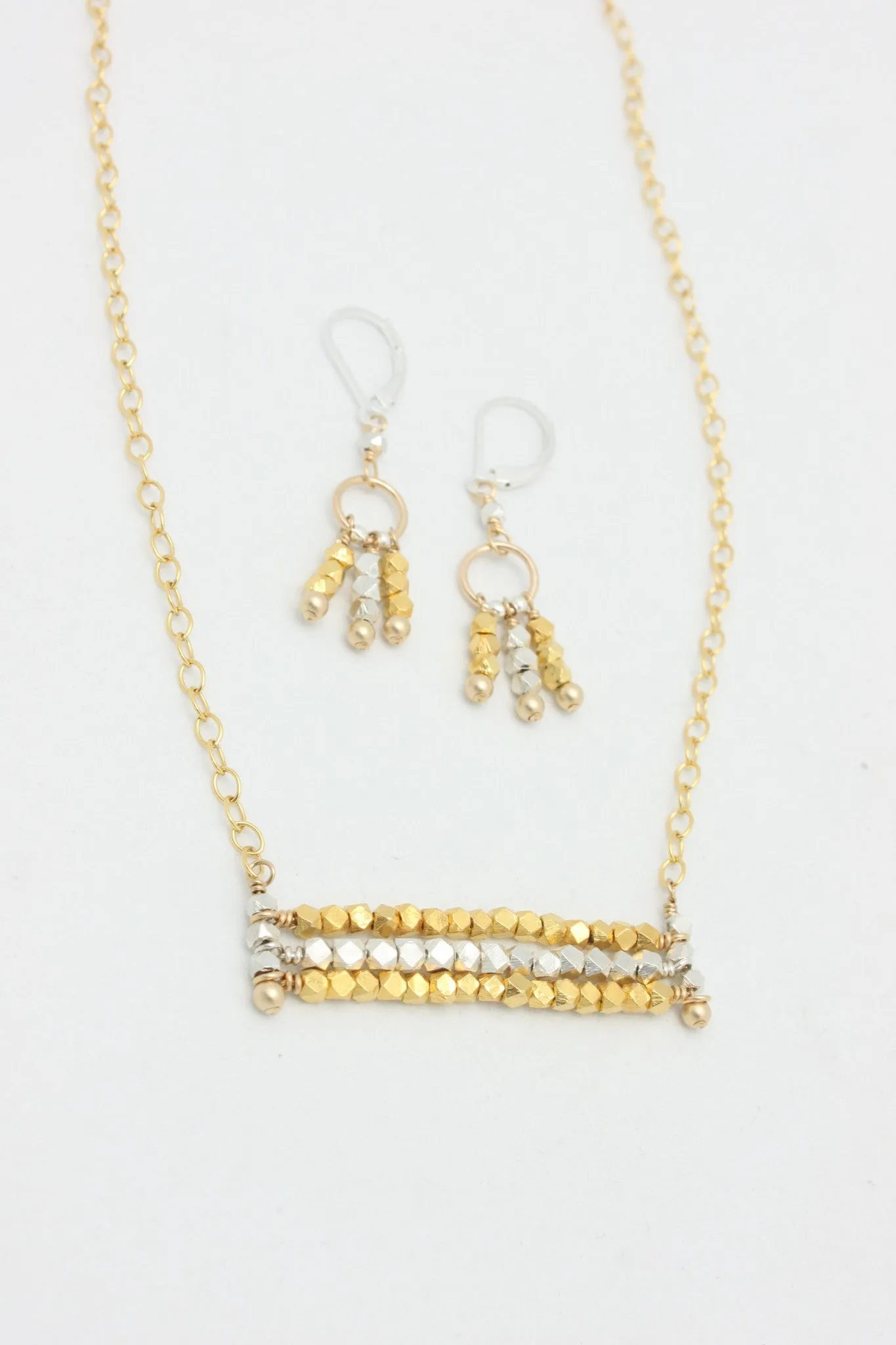 Layered Gold Bar Necklace