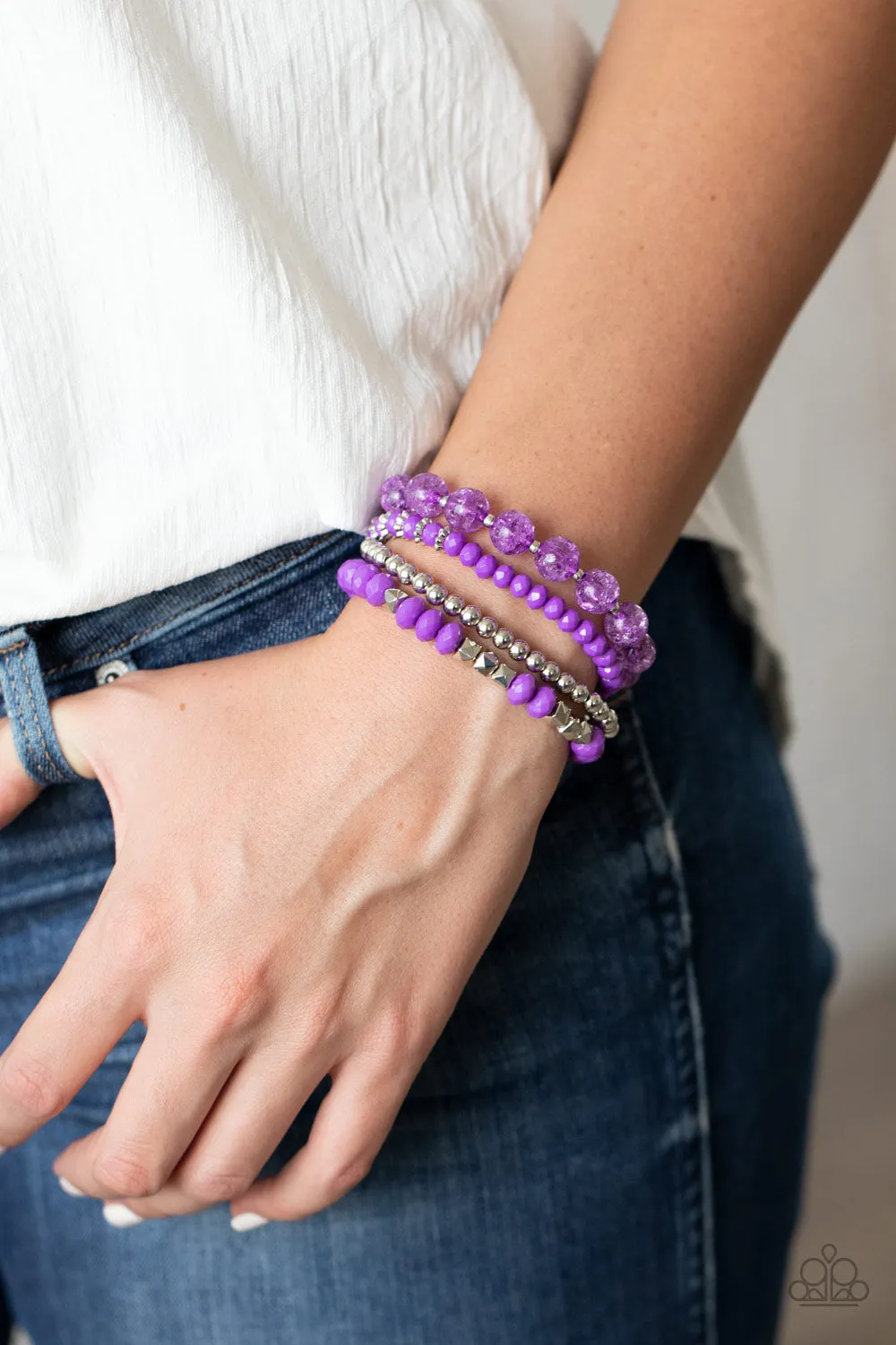 Layered Luster - Purple Bracelet