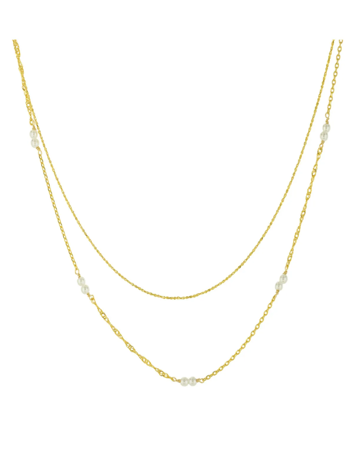 Layered Seed Pearl Necklace