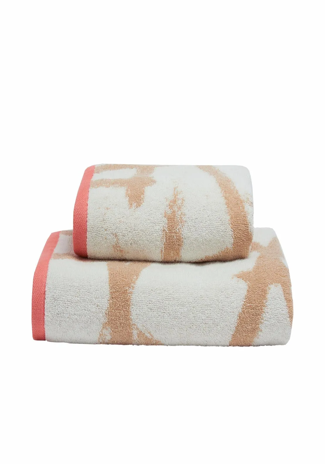 Leda Hand Towel - Natural Coral