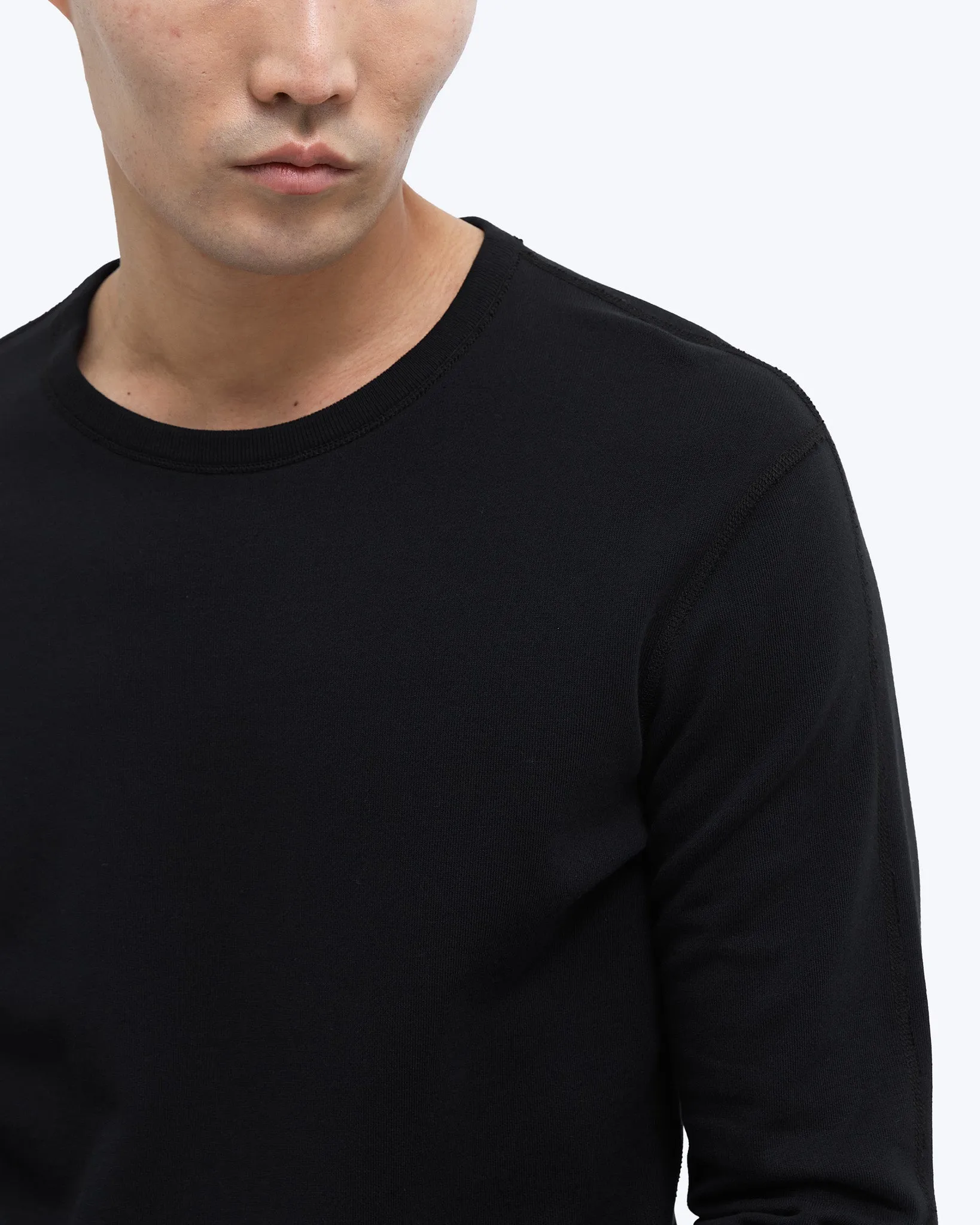 Lightweight Terry Slim Crewneck