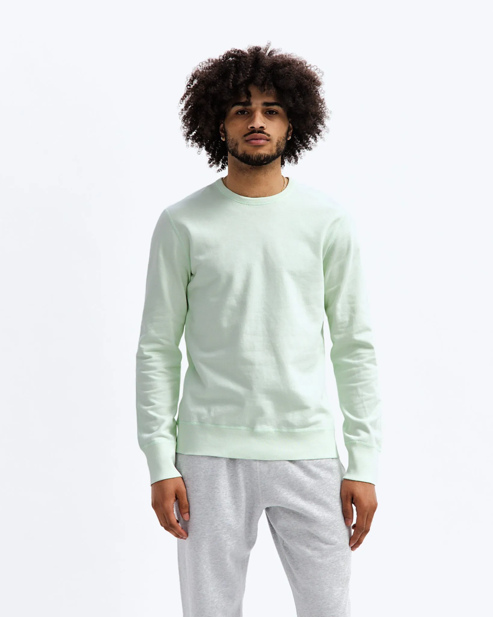 Lightweight Terry Slim Crewneck