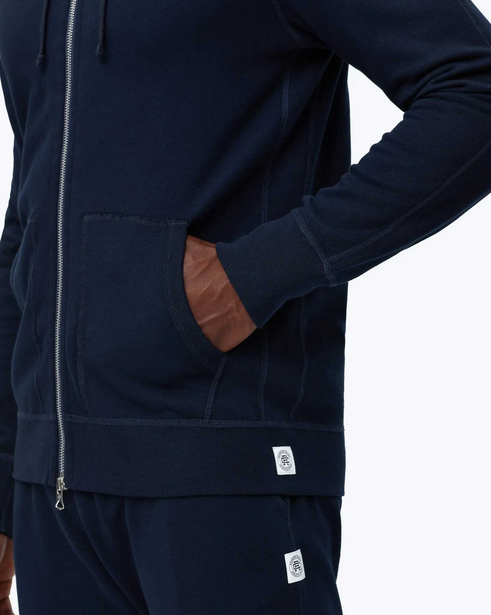 Lightweight Terry Slim Zip Hoodie