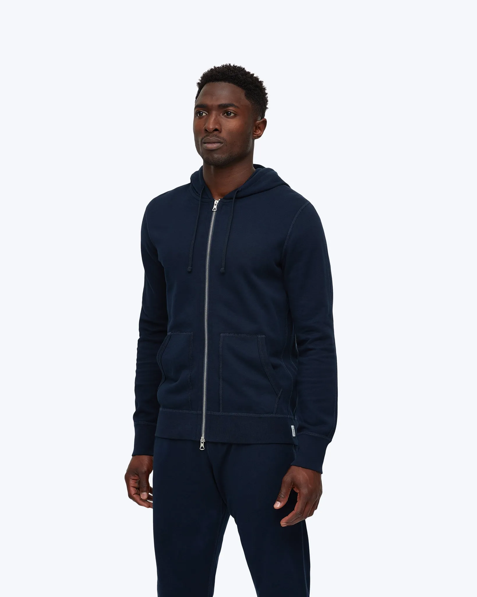 Lightweight Terry Slim Zip Hoodie