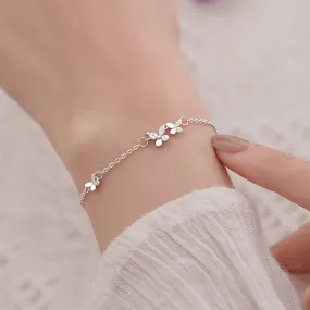 Luxurious Pure S925 Silver Delicate Butterfly Bracelet