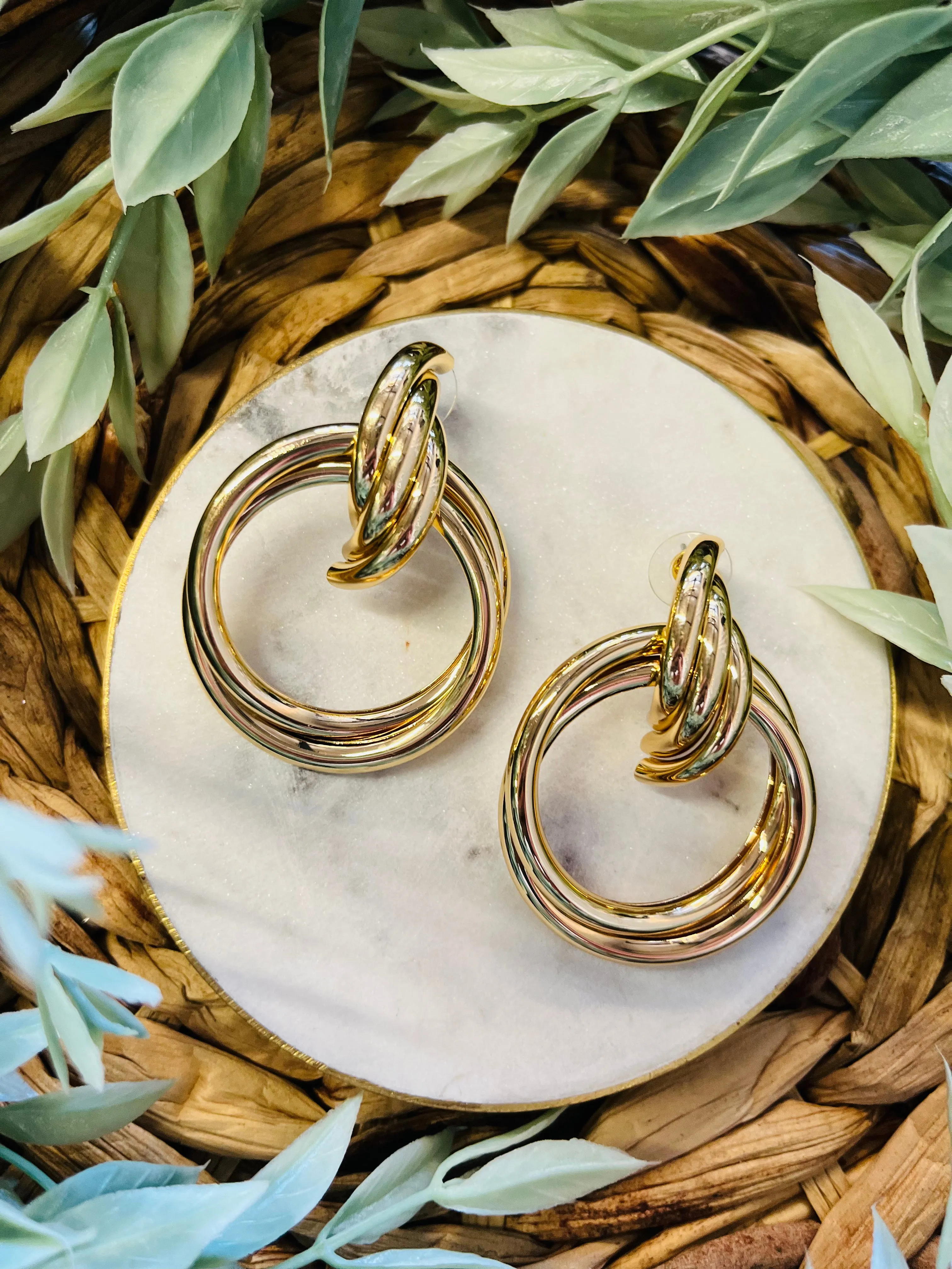 Melanie Layered Earrings  Gold