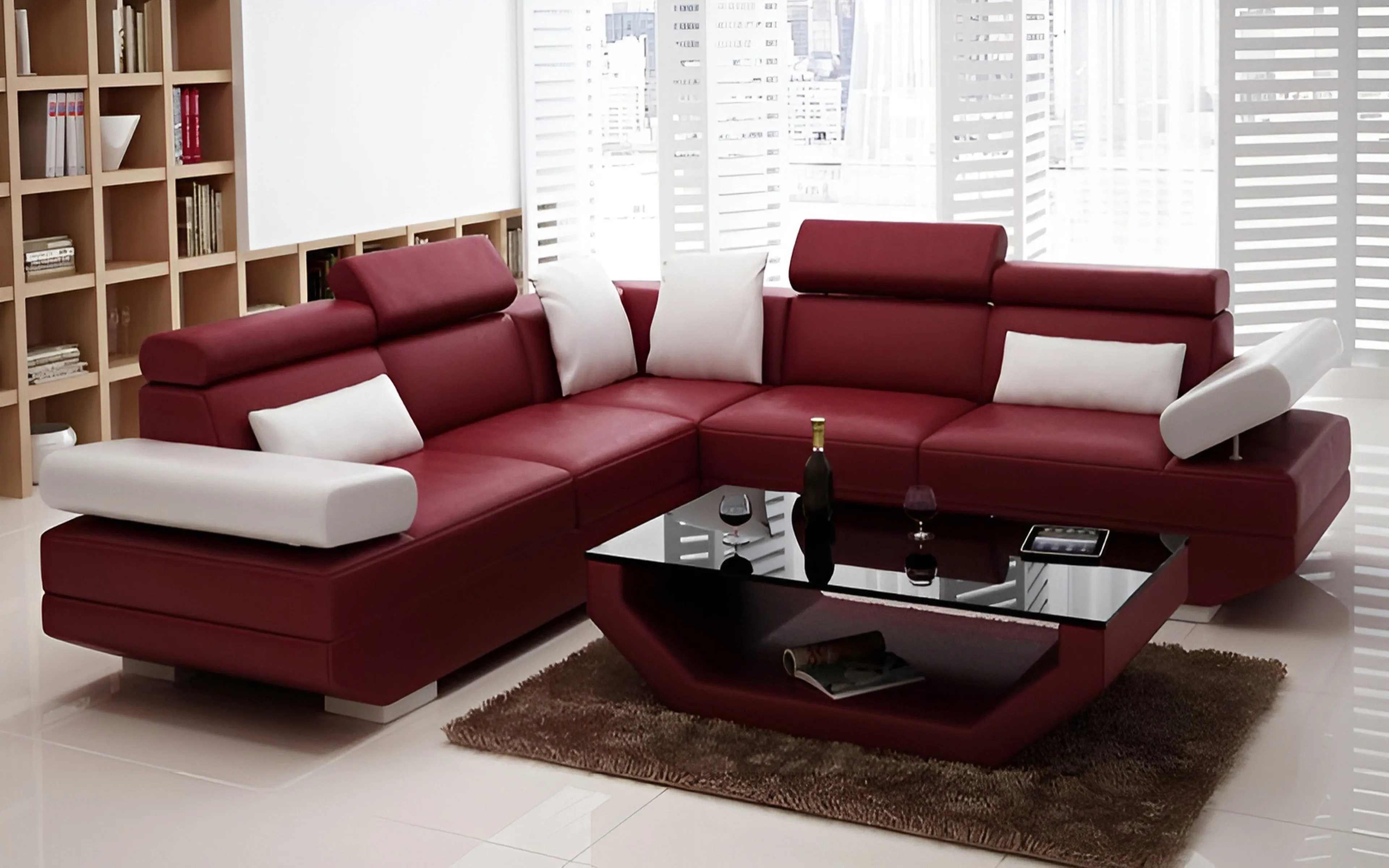 Merdell Modern Leather Sectional