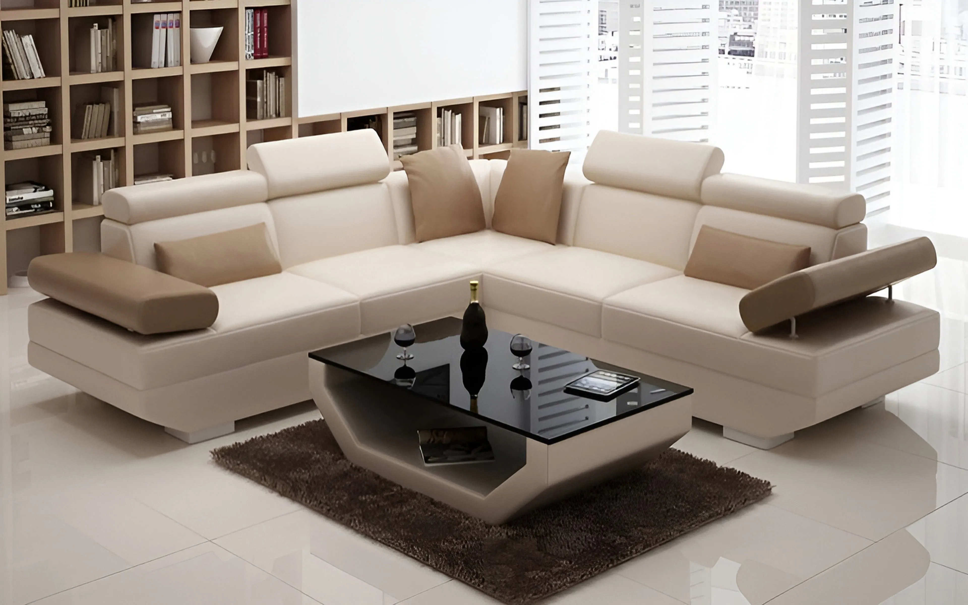 Merdell Modern Leather Sectional