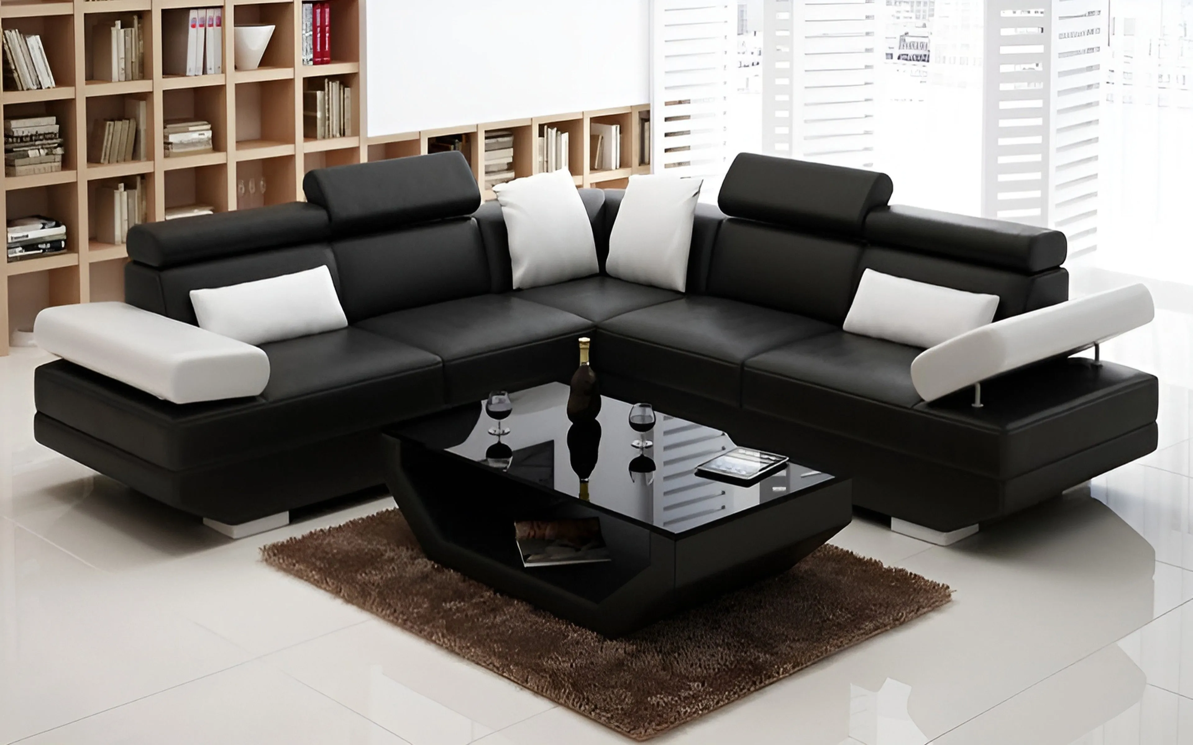 Merdell Modern Leather Sectional