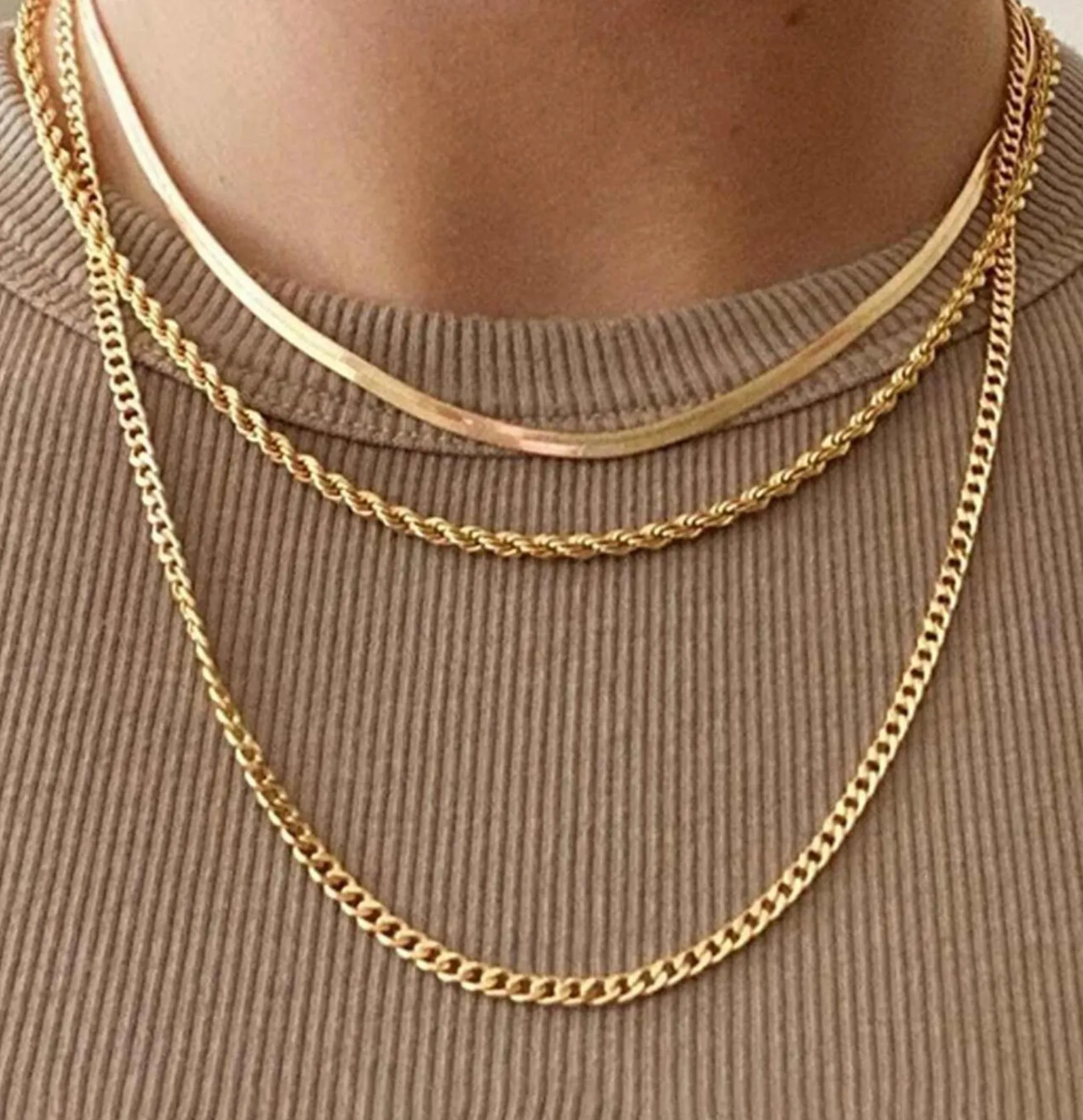 Minimalist Layered Chain Necklace