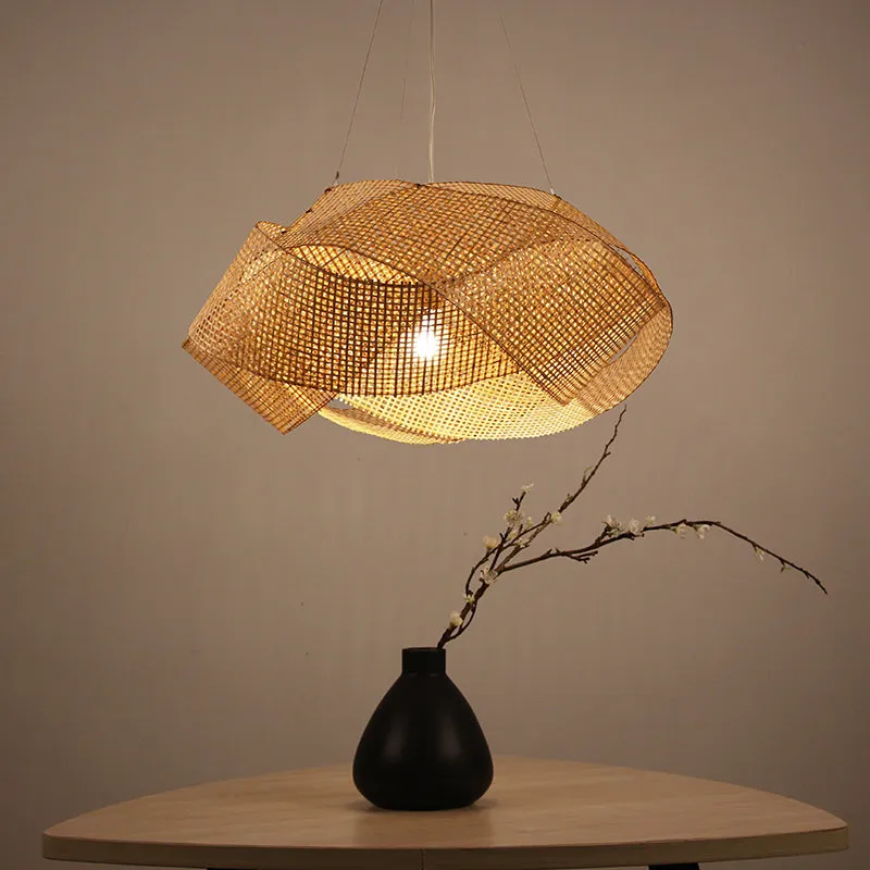 Modern Bamboo Entwined Ceiling Light