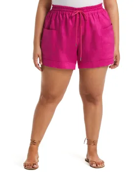 Modern Fit Seamed Linen Short