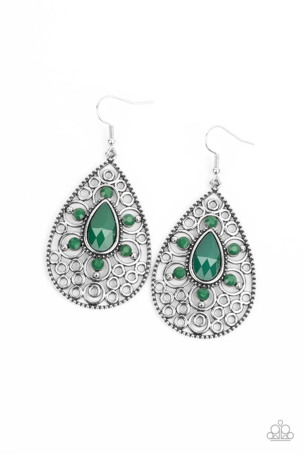 Modern Garden - Green Earrings